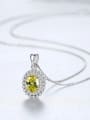 thumb 925 Sterling Silver With Cubic Zirconia  Delicate Oval Necklaces 3
