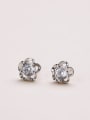 thumb Beautiful Flower Zircon Stud Earrings 2