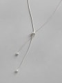thumb Sterling silver  simple snake bone chain necklace 0