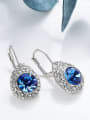 thumb Fashion Blue austrian Crystal Zircon Earrings 2