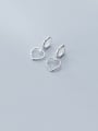 thumb 925 Sterling Silver With Platinum Plated Simplistic Heart Clip On Earrings 1