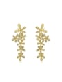 thumb Temperament 18K Gold Plated Flower Shaped Drop Earrings 0