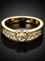 thumb Luxury Gold Plated Heart Shaped Alloy Ring 1