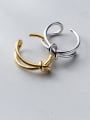 thumb 925 Sterling Silver With 18k Gold Plated Simplistic Knot free size Rings 0