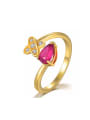 thumb Natural Ruby Cross Noble Opening Ring 0