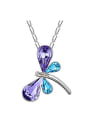 thumb Fashion Dragonfly austrian Crystals Pendant Alloy Necklace 0