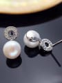 thumb Simple Freshwater Pearl Hollow Round stud Earring 2