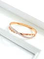 thumb Stainless Steel With Rose Gold Plated Personality Irregular Bangles 3