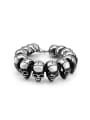 thumb Punk Skulls Bracelet 0