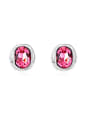 thumb Simple Oval austrian Crystal Alloy Stud Earrings 0