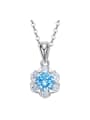 thumb Fashion Shiny Cubic Zirconias 925 Silver Pendant 0