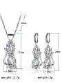 thumb Fashionable Cat Shaped Two Pieces Jewelry 0