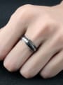 thumb Simple Black Titanium Men Ring 1