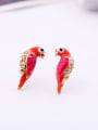 thumb Alloy Gold Plated Small Lovely Bird stud Earring 1