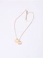 thumb Titanium With Gold Plated Simplistic Smooth Round Necklaces 2