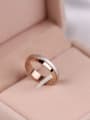 thumb Two Color Plated Matt Simple Ring 0