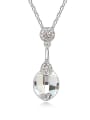 thumb Simple Oval austrian Crystals Alloy Necklace 1