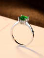 thumb Sterling Silver Emerald Classic Ring 0