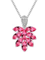 thumb Fashion Marquise austrian Crystals Flowery Pendant Alloy Necklace 1