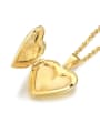 thumb Stainless Steel With Gold Plated Simplistic Heart Necklaces 3