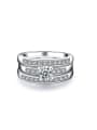 thumb Exquisite Three Layer Design Zircon Set Ring 0