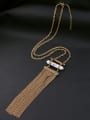 thumb Simple Long Tassel Pendants Necklace 2