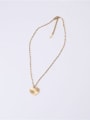 thumb Titanium With Gold Plated Simplistic Heart Pattern  Locket Necklace 0