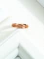 thumb Stainless Steel With Rose Gold Plated Simplistic Round Band Rings 4