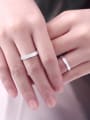 thumb 925 Sterling Silver With White Gold Plated Simplistic generous Loves  Band Rings 1