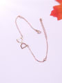 thumb Hollow Bow Rhinestones Fashion Anklet 0