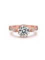 thumb Exquisite Rose Gold Plated 925 Silver Zircon Ring 0