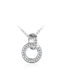 thumb Simple Combined Ring Rhinestones Necklace 0