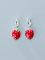 thumb 925 Sterling Silver With Platinum Plated Personality Friut Strawberry  Charms 2