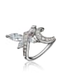 thumb Creative 18K Platinum Plated Butterfly Shaped Zircon Ring 0