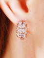 thumb Copper Alloy 18K Gold Plated Fashion Marquise Zircon Clip clip on earring 1