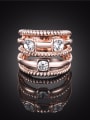 thumb Fashionable Rose Gold Plated Multi Layer Alloy Ring 1