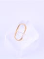 thumb Titanium With Gold Plated Simplistic Round Band Rings 0