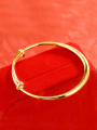 thumb Copper Alloy 24K Gold Plated Smooth Women Bangle 1