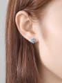 thumb 925 Sterling Silver With 18k Gold Plated Fashion Geometric Stud Earrings 2