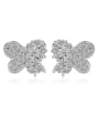 thumb Copper With Platinum Plated Luxury Butterfly Stud Earrings 0