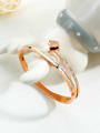 thumb Stainless Steel With Rose Gold Plated Simplistic Butterfly Bangles 2