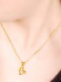 thumb Exquisite 24K Gold Plated Heart Shaped Rhinestone Necklace 1