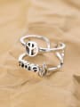 thumb Exquisite Double Layer Airplane Shaped S925 Silver Ring 1