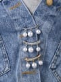 thumb Alloy With Artificial Pearl  Simplistic Irregular Brooches 2