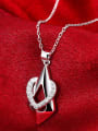 thumb Simple Heart shaped Zircon Necklace 2