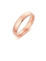 thumb Stainless Steel With Rose Gold Plated Simplistic Round Band Rings 0