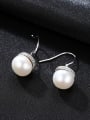 thumb Pure silver 10-10.5mm natural pearl earrings 2