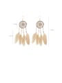 thumb Alloy With Gold Plated Bohemia Round Chandelier Earrings 2
