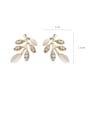 thumb Alloy With Gold Plated Simplistic Leaf Stud Earrings 4