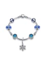 thumb Fashion Blue Glass-studded Beads Bracelet 0